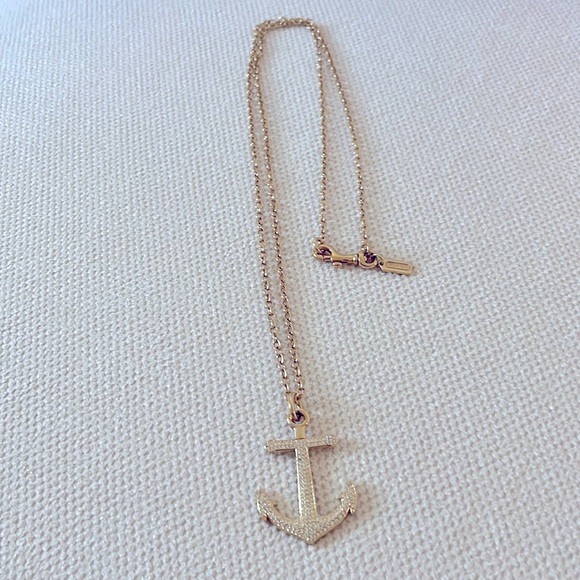 Coach pave anchor on long chain - Picture 1 of 6